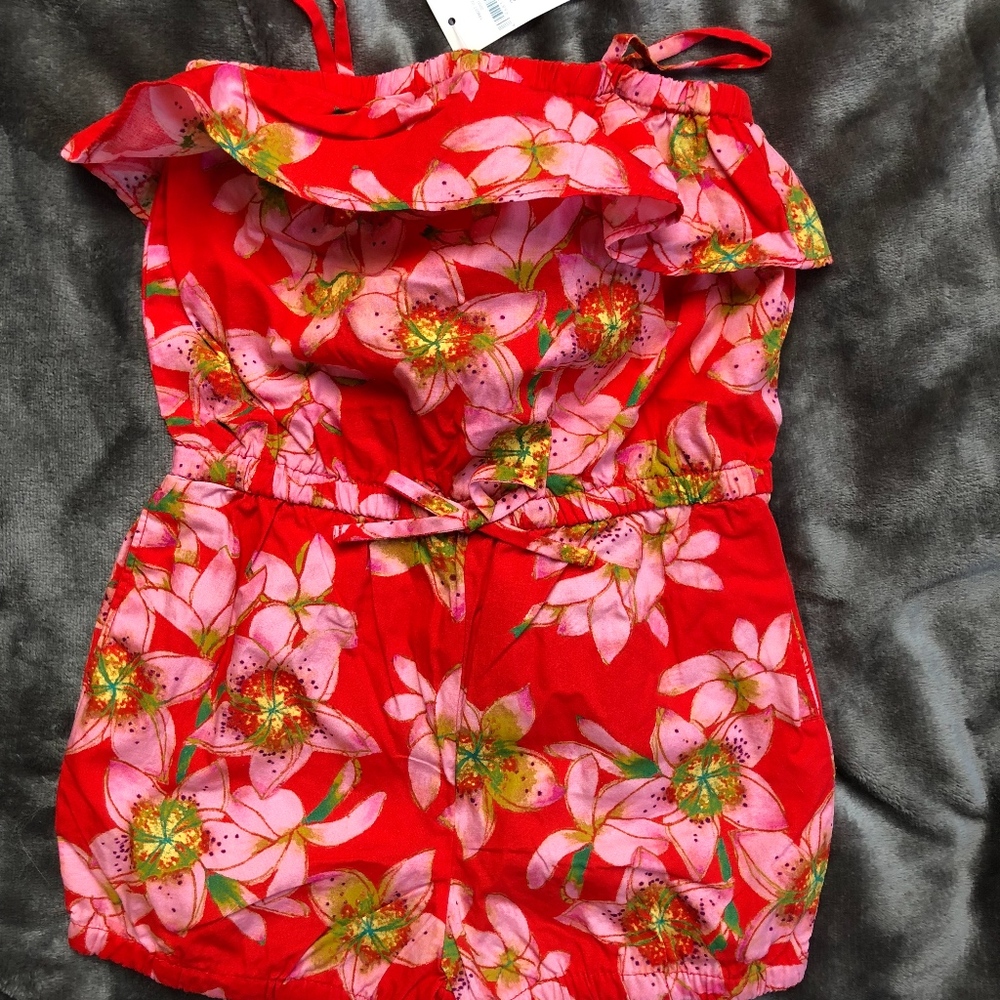NWT GAP Girls Floral Romper 3T